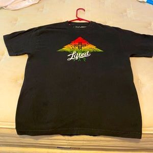 LRG size large Rasta colored symbol Tee, like new!